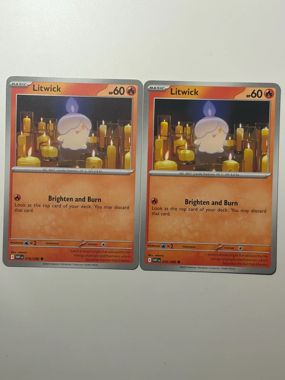 Litwick 016/086 Pokemon Card TCG White Flare Near Mint